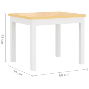 3-tlg. Kinder-Sitzgruppe Weiß und Beige MDF