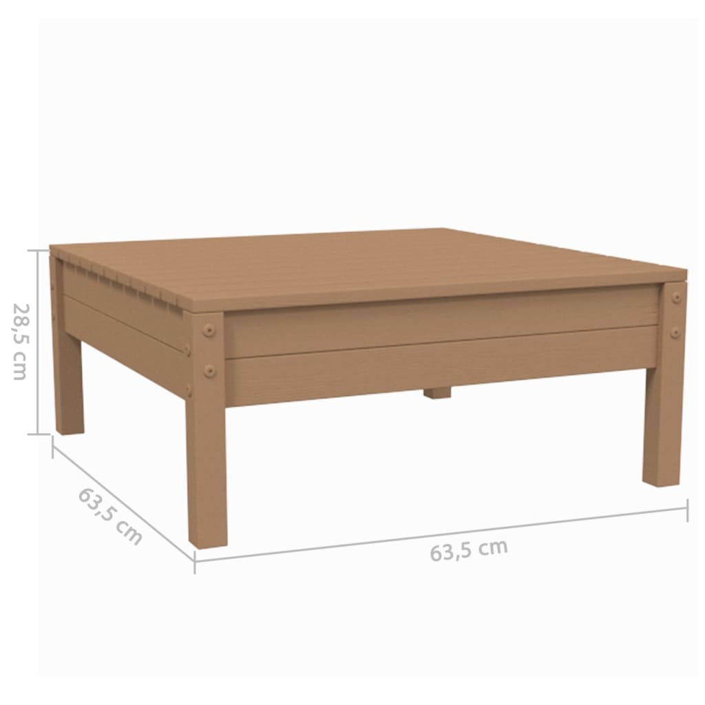 vidaXL 3-tlg. Garten-Lounge-Set mit Creme Kissen Massivholz Kiefer