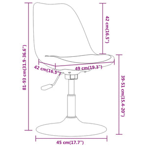 vidaXL Esszimmerstühle 4 Stk. Drehbar Taupe Stoff