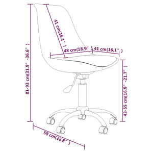 vidaXL Esszimmerstühle 2 Stk. Drehbar Creme Stoff