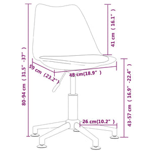 vidaXL Esszimmerstühle 2 Stk. Drehbar Braun Stoff