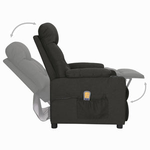 vidaXL Massagesessel Schwarz Stoff