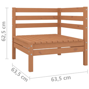 10-tlg. Garten-Lounge-Set Massivholz Kiefer Honigbraun