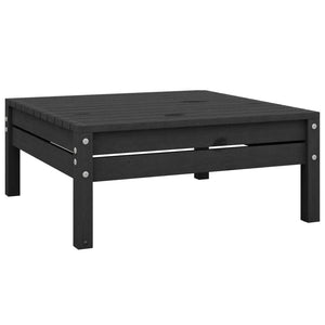 vidaXL 11-tlg. Garten-Lounge-Set Schwarz Massivholz Kiefer