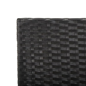 vidaXL Gartenbank mit Kissen Schwarz 176 cm Poly Rattan