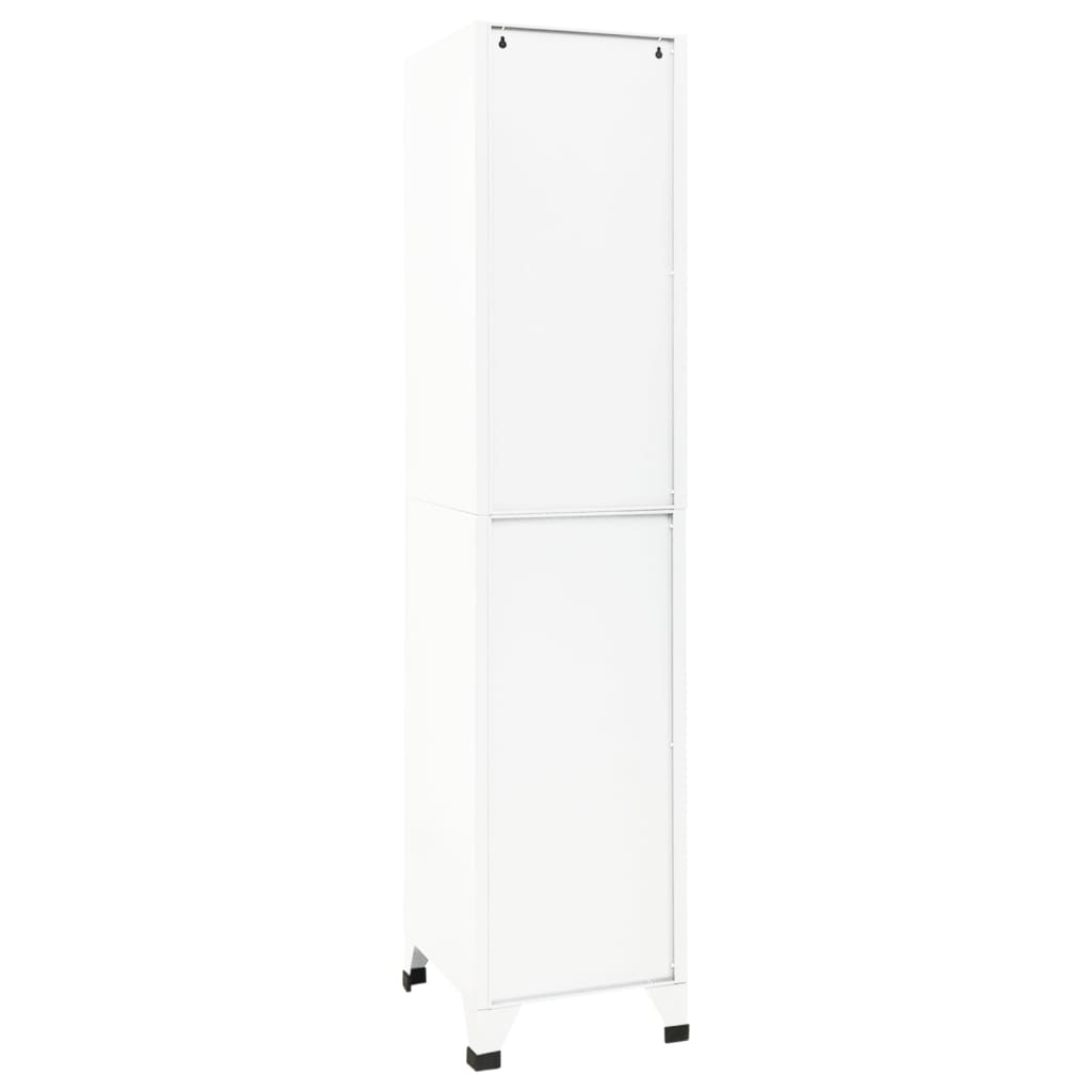 vidaXL Schließfachschrank Weiß 38x45x180 cm Stahl