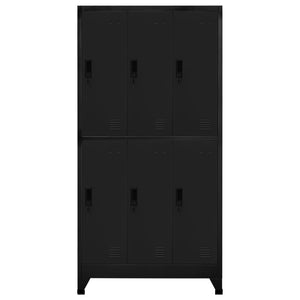 vidaXL Schließfachschrank Schwarz 90x45x180 cm Stahl