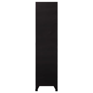 vidaXL Schließfachschrank Schwarz 90x40x180 cm Stahl