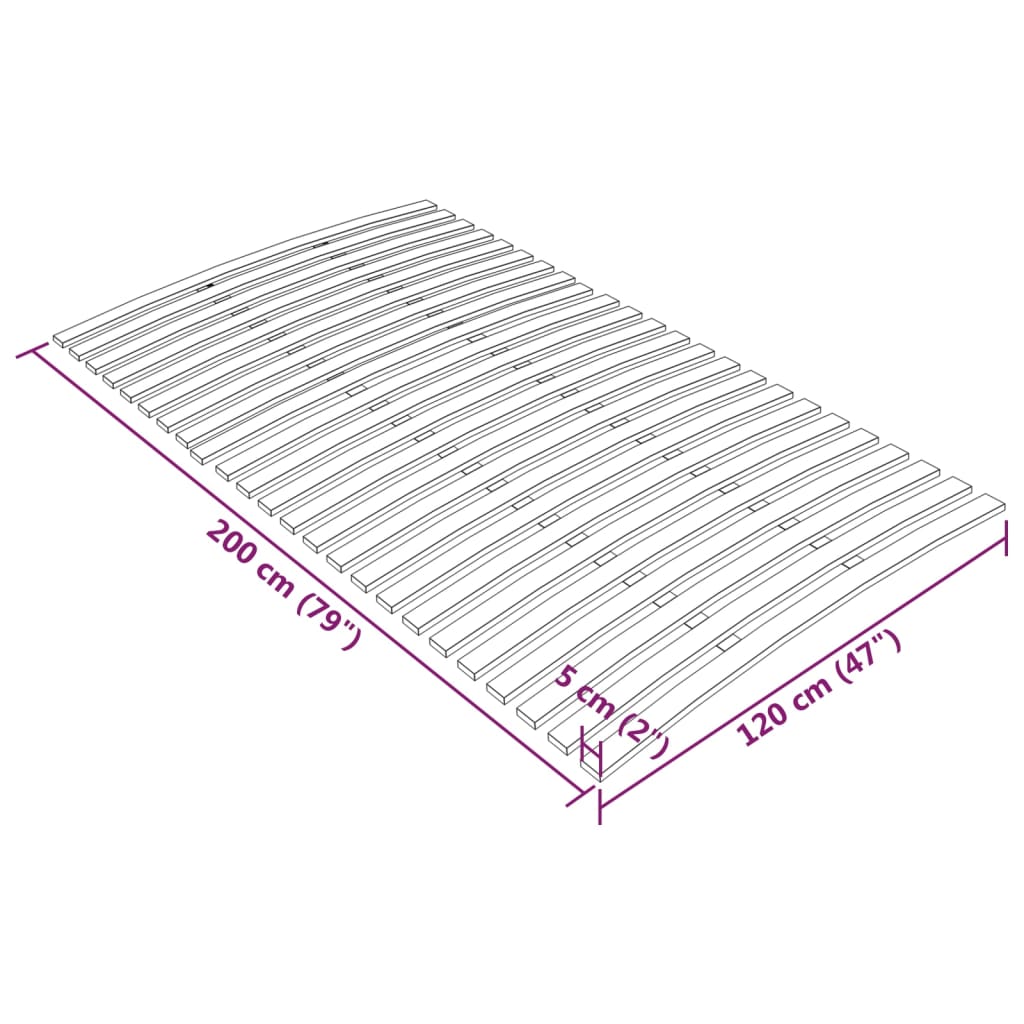 Lattenrost mit 24 Latten 120x200 cm Stilecasa