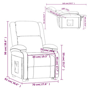 vidaXL Relaxsessel Braun Stoff