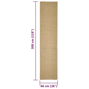 vidaXL Teppich Natur Sisal 66x300 cm