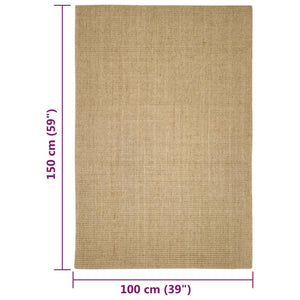 vidaXL Teppich Natur Sisal 100x150 cm