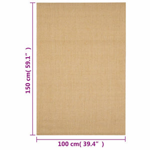 vidaXL Teppich Natur Sisal 100x150 cm