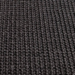 vidaXL Teppich Natur Sisal 66x350 cm Schwarz