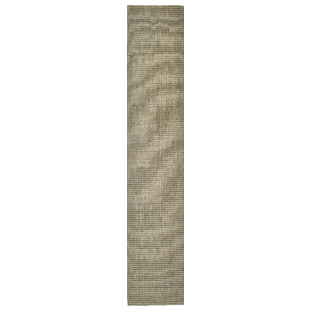 vidaXL Teppich Natur Sisal 66x350 cm Grün