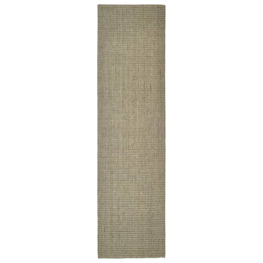 vidaXL Teppich Natur Sisal 80x300 cm Grün