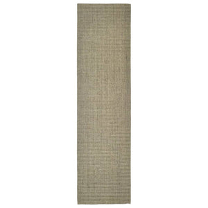 vidaXL Teppich Natur Sisal 80x300 cm Grün