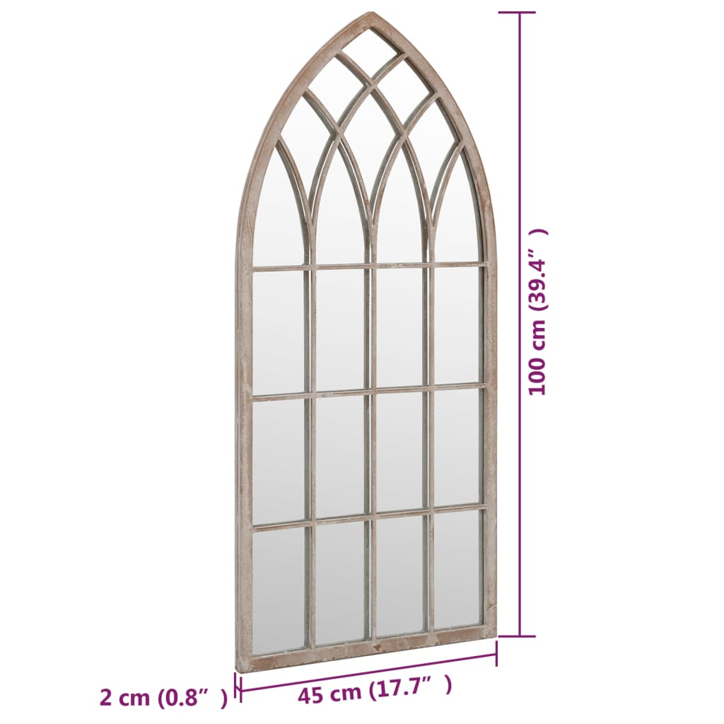 vidaXL Gartenspiegel Sand 100x45 cm Eisen