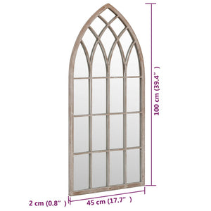 vidaXL Gartenspiegel Sand 100x45 cm Eisen