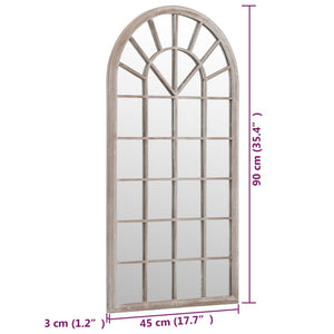 vidaXL Gartenspiegel Sandfarben 90x45 cm Eisen