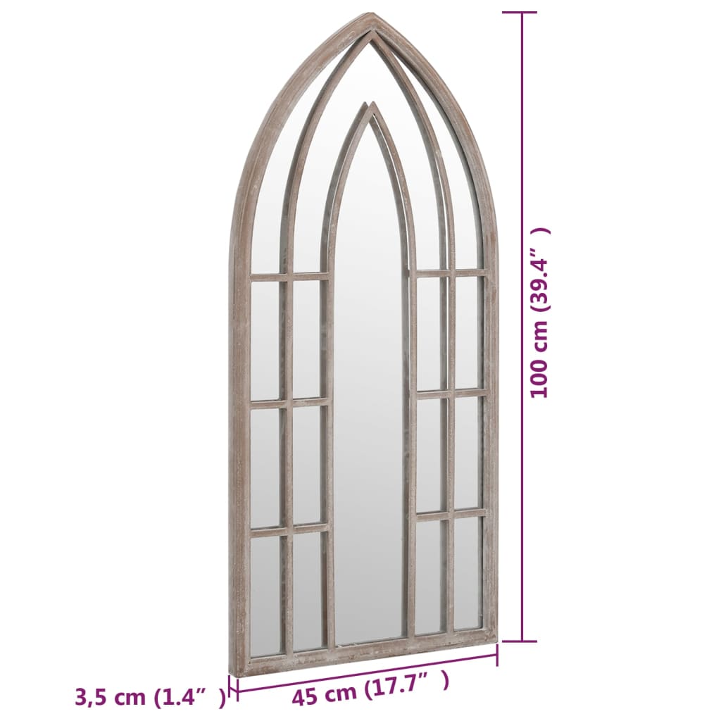 vidaXL Gartenspiegel Sand 100x45 cm Eisen