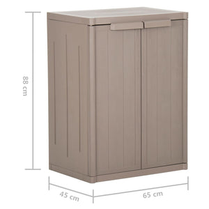 Gartenschrank Braun 65x45x88 cm PP Holz-Optik Stilecasa