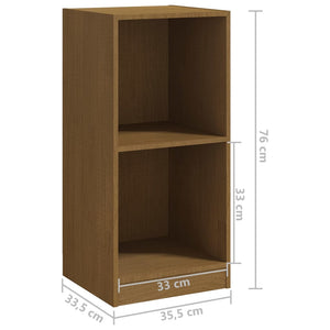 vidaXL Beistellschrank Honigbraun 35,5x33,5x76 cm Massivholz Kiefer