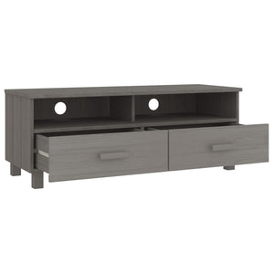 vidaXL TV-Schrank HAMAR Hellgrau 106x40x40 cm Massivholz Kiefer