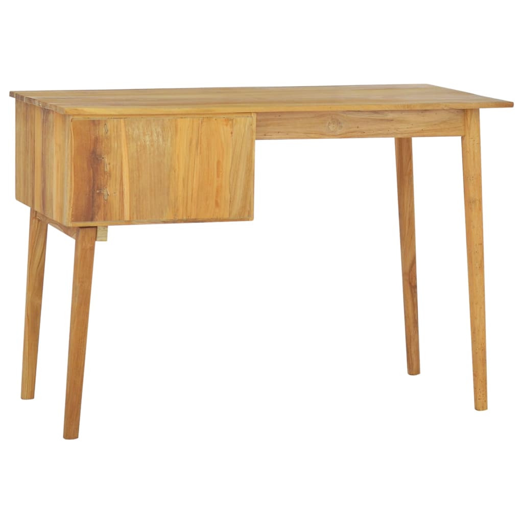 vidaXL Schreibtisch mit 2 Schubladen 110x52x75 cm Massivholz Teak