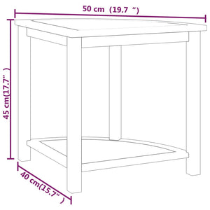 vidaXL Badezimmer-Beistelltisch 45x45x45 cm Massivholz Teak