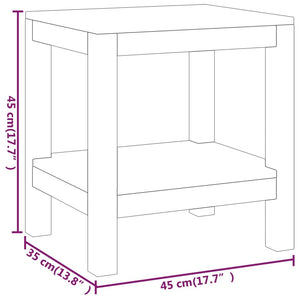 vidaXL Badezimmer-Beistelltisch 45x35x45 cm Massivholz Teak