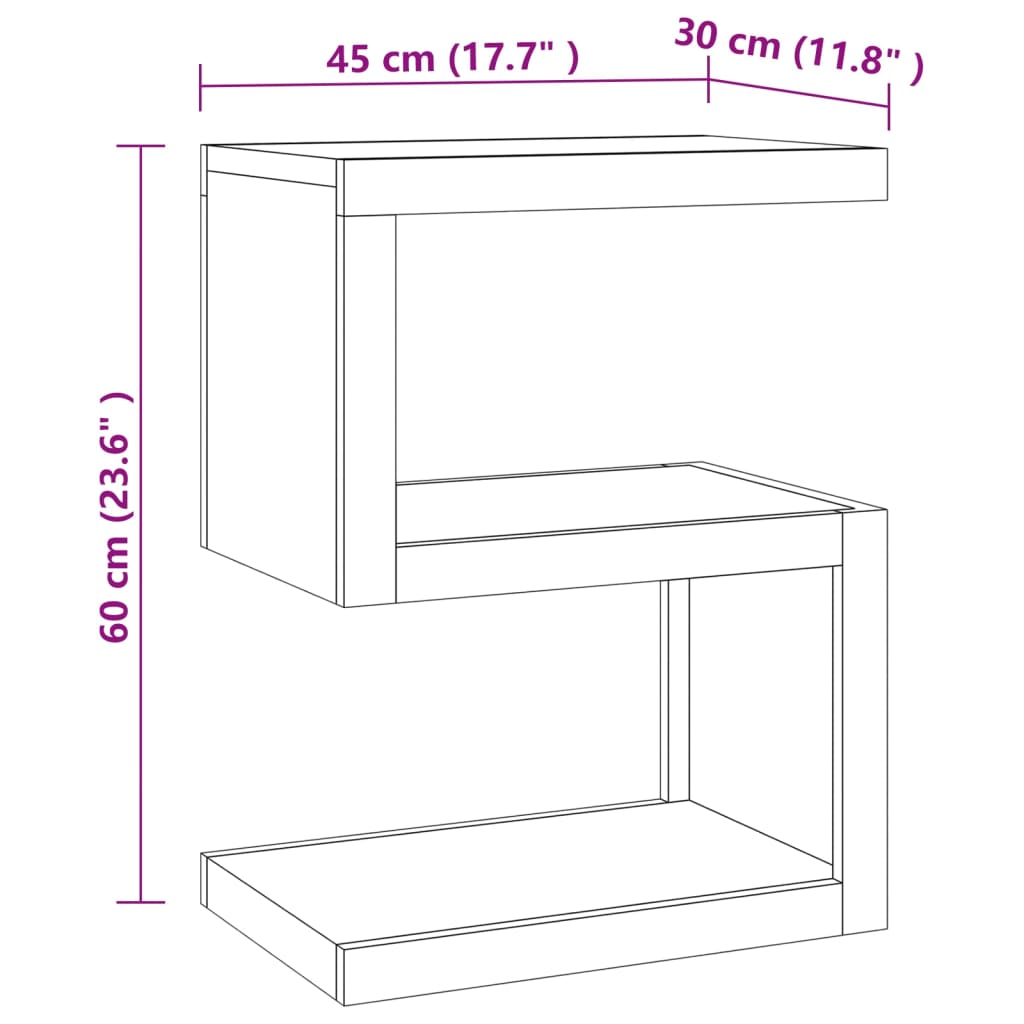 vidaXL Beistelltisch 45x30x60 cm Massivholz Teak