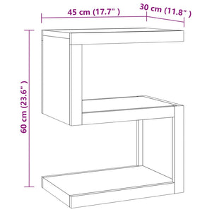 vidaXL Beistelltisch 45x30x60 cm Massivholz Teak