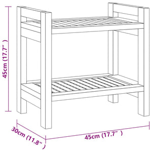 Badezimmer-Beistelltisch 45x30x45 cm Massivholz Teak Stilecasa