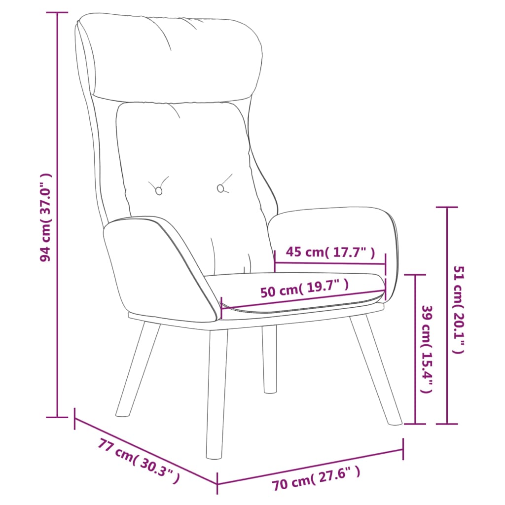 vidaXL Relaxsessel Schwarz Stoff