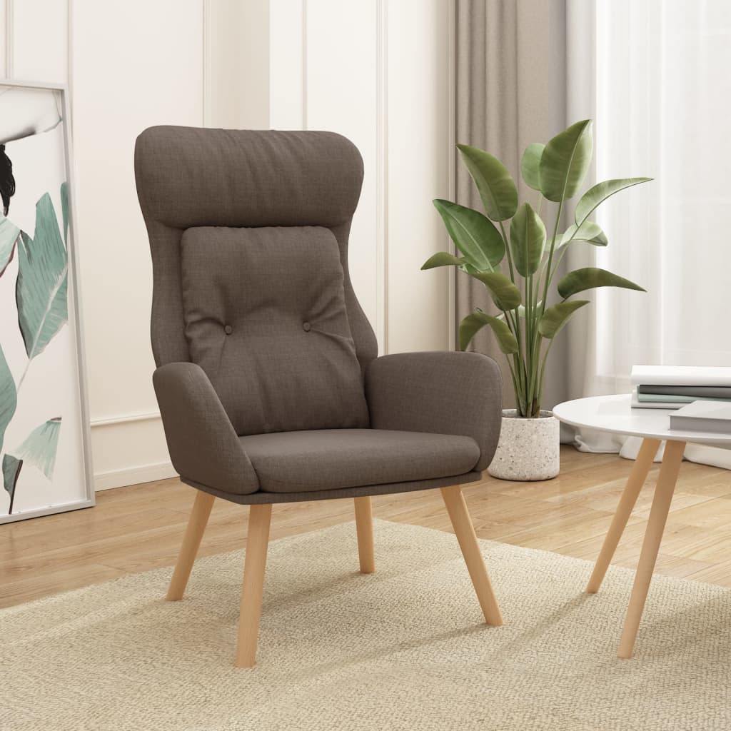 vidaXL Relaxsessel Taupe Stoff