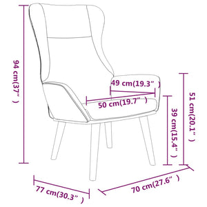 vidaXL Relaxsessel Blau Stoff