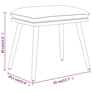 vidaXL Fußhocker Rosa 45x29,5x35 cm Samt