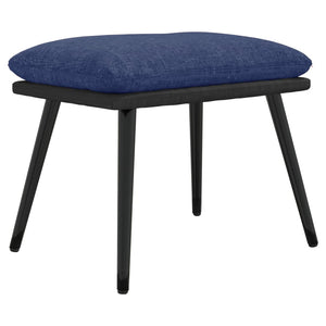 Fußhocker Blau 45x29,5x35 cm Stoff und Kunstleder Stilecasa