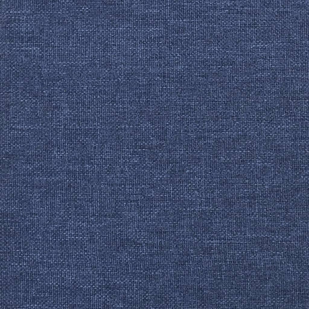 Fußhocker Blau 45x29,5x35 cm Stoff und Kunstleder Stilecasa