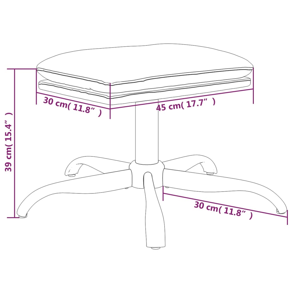 vidaXL Fußhocker Blau 60x60x36 cm Samt