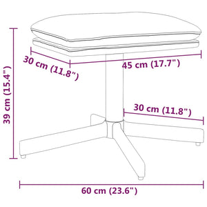 vidaXL Fußhocker Hellgrau 60x60x36 cm Samt