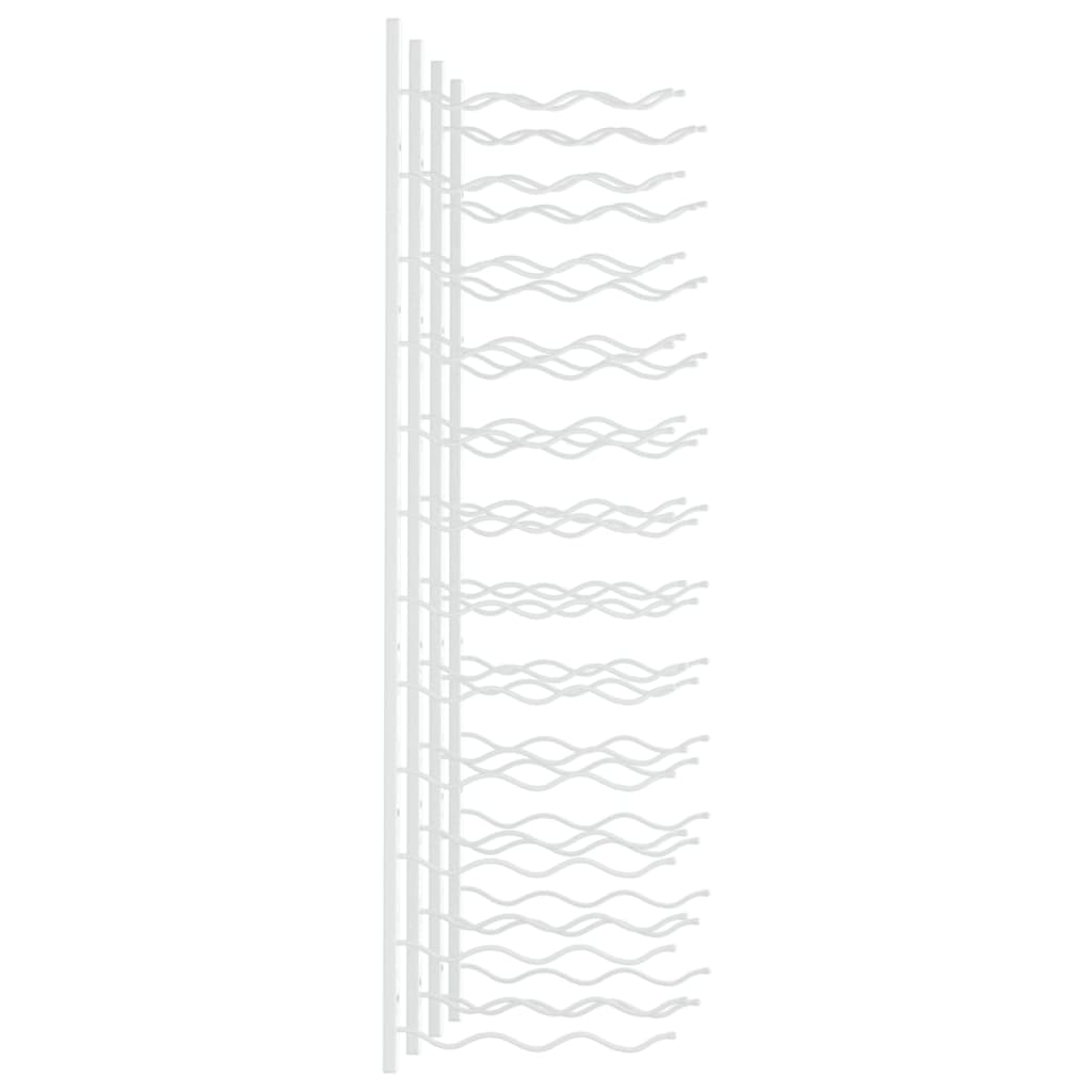 vidaXL Wand-Weinregal für 36 Flaschen 2 Stk. Weiß Eisen