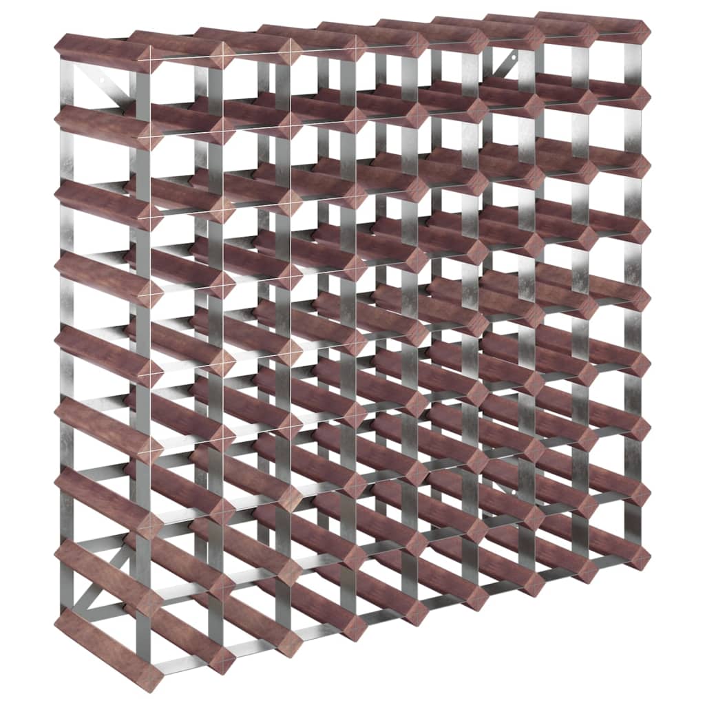 vidaXL Weinregal für 72 Flaschen Braun Massivholz Kiefer