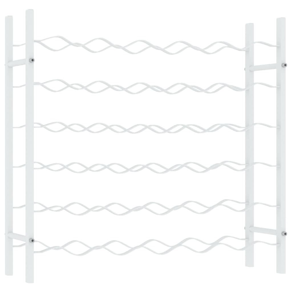 vidaXL Weinregal für 36 Flaschen Weiß Metall