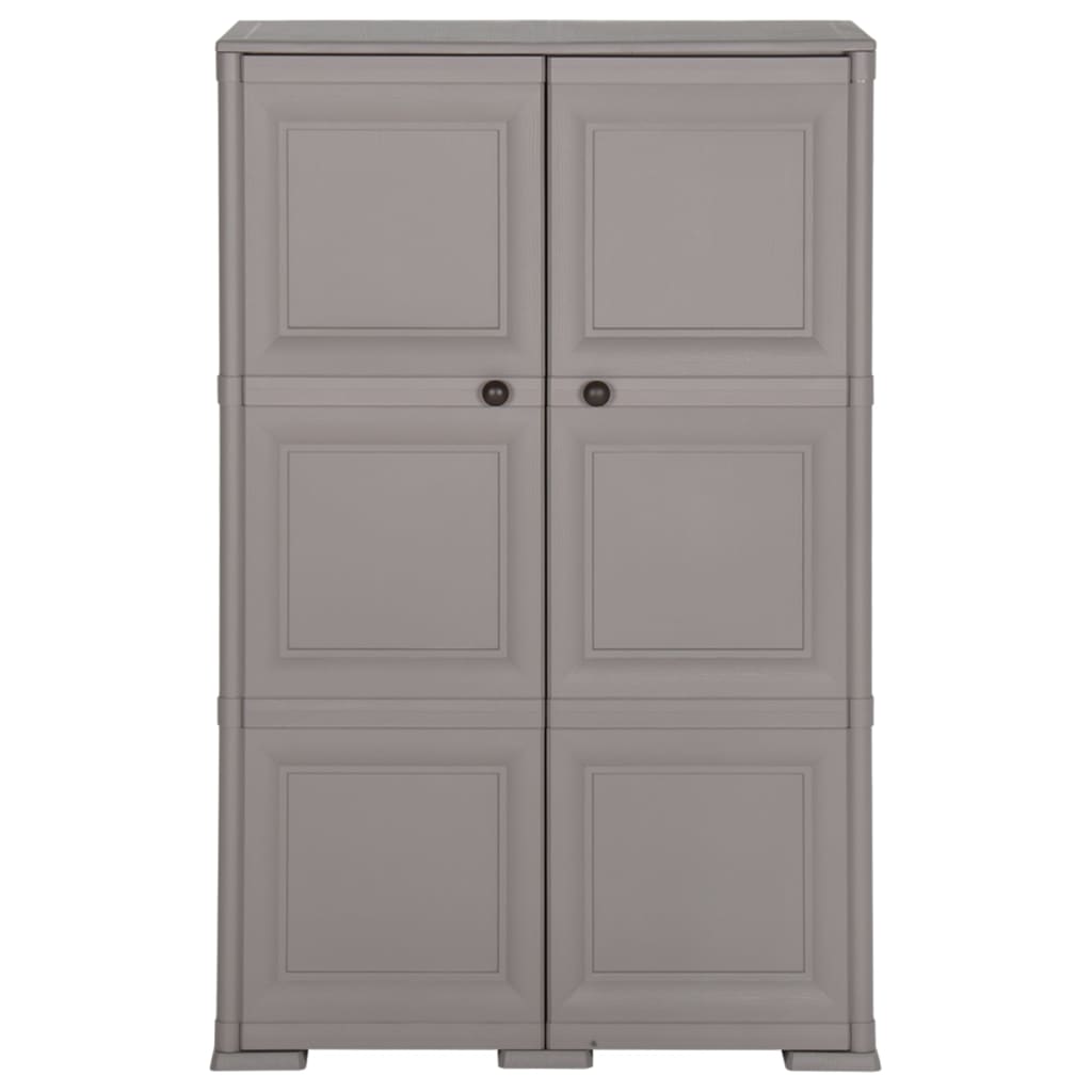 Kunststoffschrank 79x43x125 cm Holzdesign Grau Stilecasa