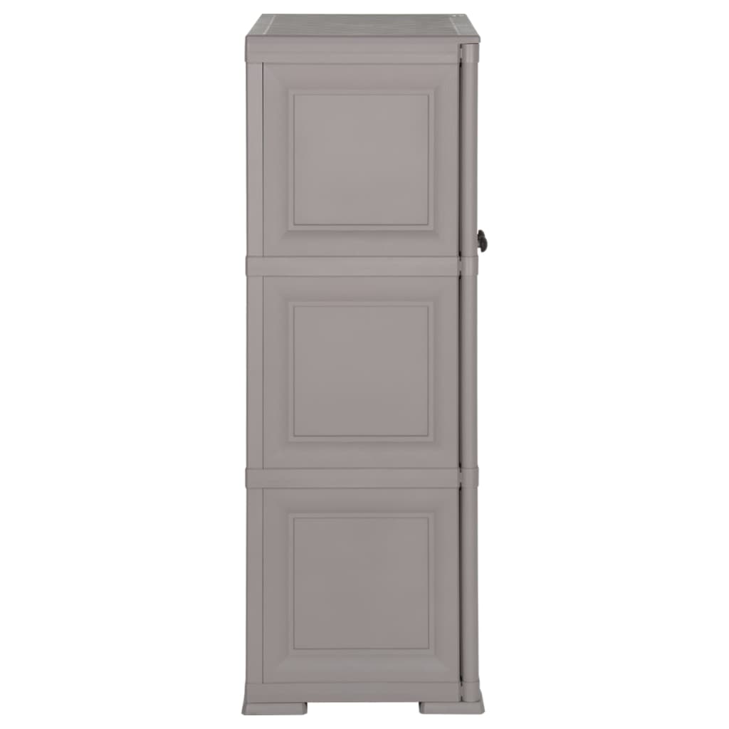 Kunststoffschrank 79x43x125 cm Holzdesign Grau Stilecasa