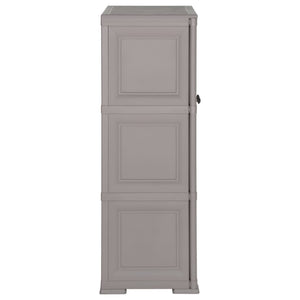 Kunststoffschrank 79x43x125 cm Holzdesign Grau Stilecasa