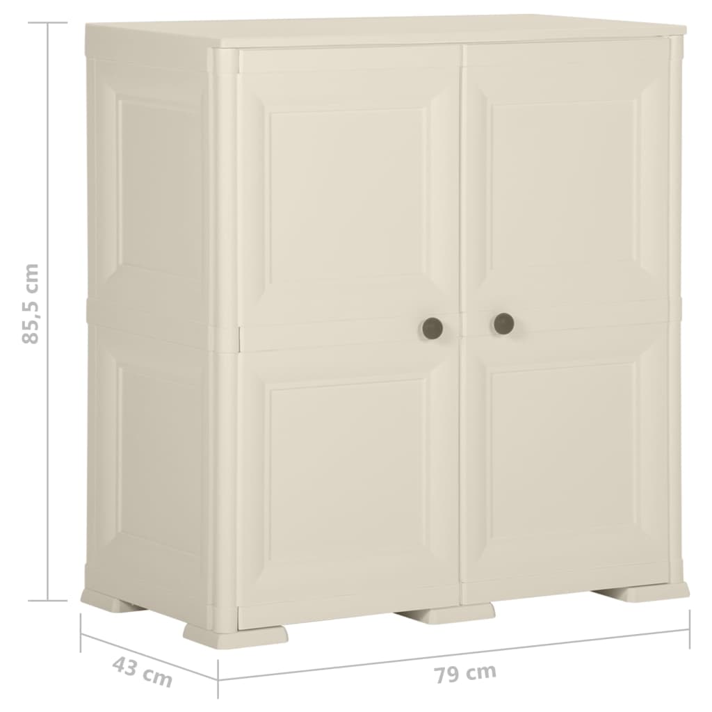 vidaXL Kunststoffschrank 79x43x85,5 cm Holzdesign Vanilleeis