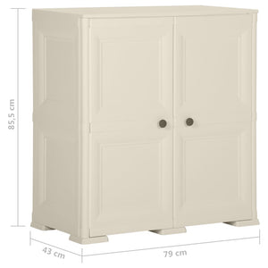 vidaXL Kunststoffschrank 79x43x85,5 cm Holzdesign Vanilleeis